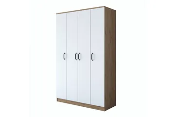 Jaioni Garderob 120x190,8 cm Brun/Vit - Hanah Home - Förvaring - Garderober & garderobssystem