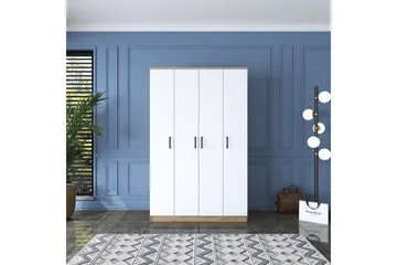 Jaioni Garderob 120x190,8 cm Brun/Vit - Hanah Home - Förvaring - Garderober & garderobssystem