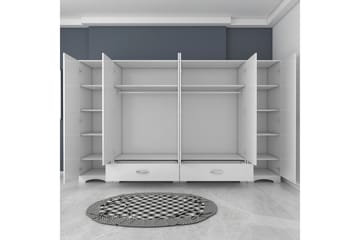 Jaitun Garderob 243x181 cm Vit - Hanah Home - Förvaring - Garderober & garderobssystem