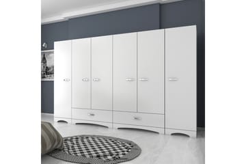 Garderob Jaitun 243x181 cm Vit - Hanah Home - Förvaring - Garderober & garderobssystem
