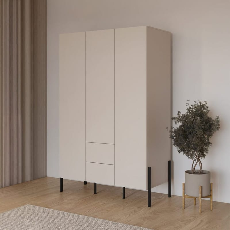 Garderob Jukon S 3 Dörrar med 2 Lådor - Förvaring - Garderober & garderobssystem