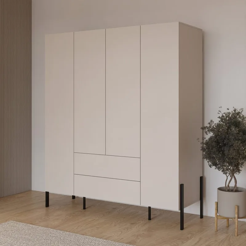 Garderob Jukon S 4 Dörrar med 2 Lådor - Förvaring - Garderober & garderobssystem