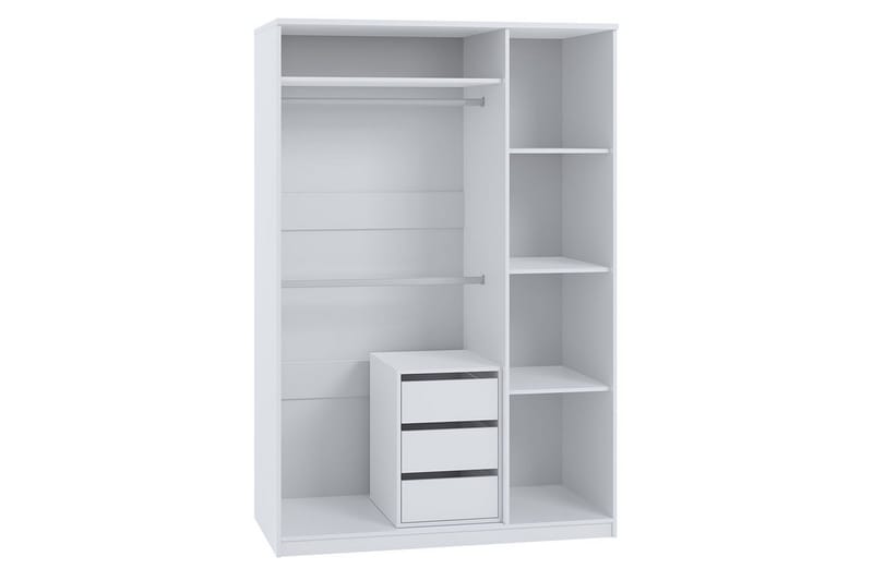 Garderob Julissa LED-belysning - Ek - Förvaring - Garderober & garderobssystem