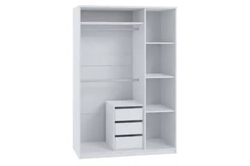 Garderob Julissa LED-belysning - Vit - Förvaring - Garderober & garderobssystem