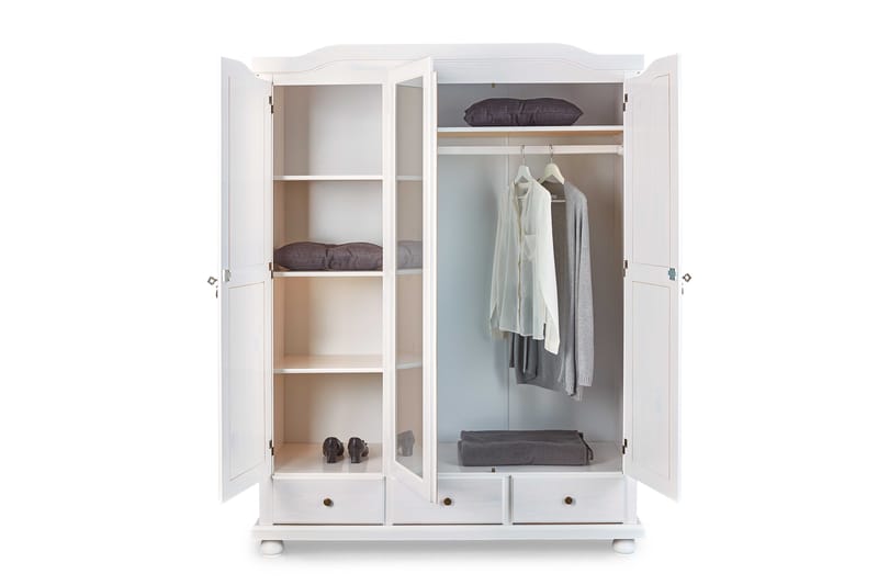 Garderob Kappl 150 cm - Trä|Vit - Garderober & garderobssystem - Garderobsskåp