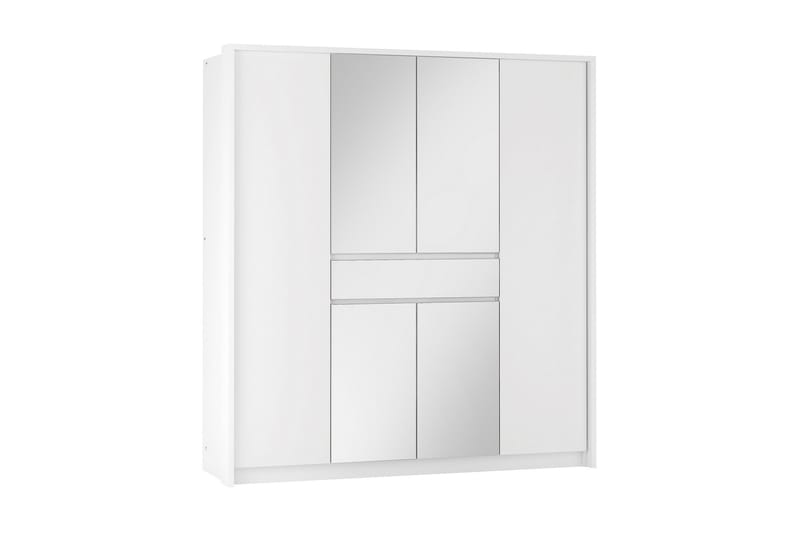 Garderob Karaga med Spegel 200 cm - Vit - Förvaring - Garderober & garderobssystem