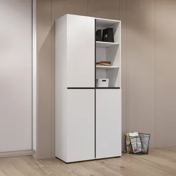 Garderob Kors 3 dörrar - Vit - Förvaring - Garderober & garderobssystem