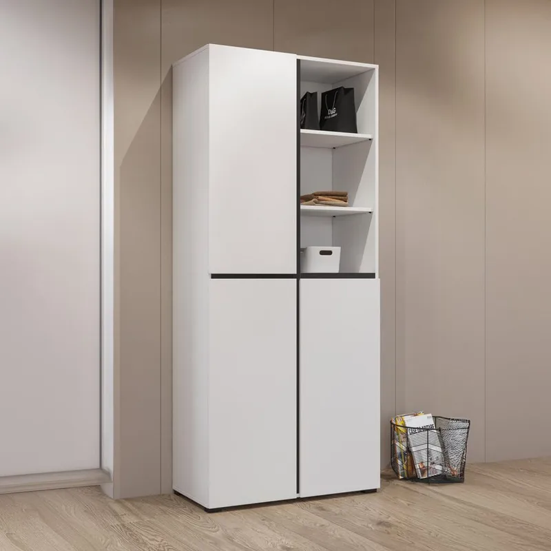 Garderob Kors 3 dörrar - Vit - Förvaring - Garderober & garderobssystem