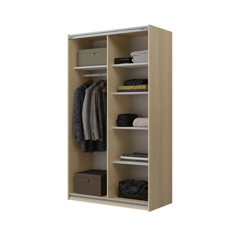 Garderob Kub 2 Skjutdörrar - Lindberg ek - Förvaring - Garderober & garderobssystem