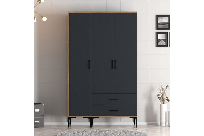 Garderob Kumsal 120 cm - Antracit - Förvaring - Garderober & garderobssystem