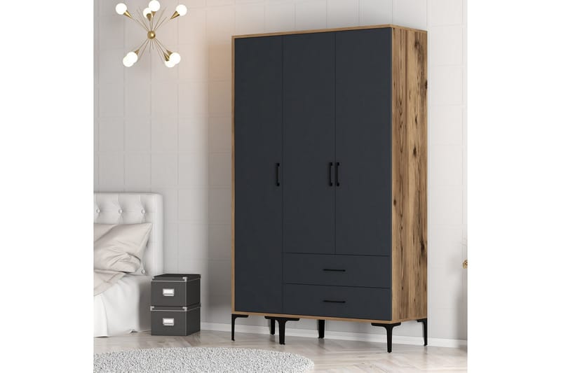 Garderob Kumsal 120 cm - Antracit - Förvaring - Garderober & garderobssystem