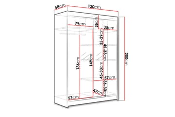 Garderob + LED - Vit/RGB LED - Förvaring - Garderober & garderobssystem