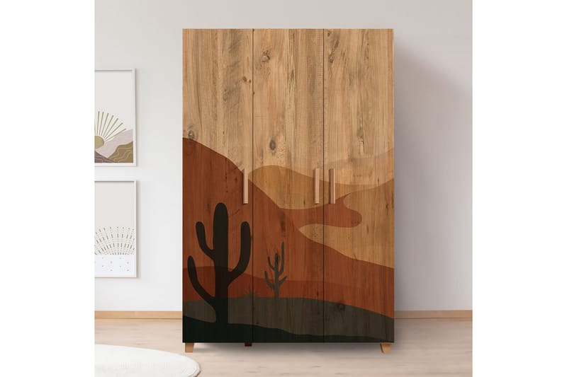 Garderob Leva 120x189 cm Brun - Hanah Home - Förvaring - Garderober & garderobssystem
