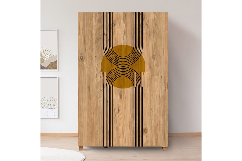 Garderob Leva 120x189 cm Brun - Hanah Home - Förvaring - Garderober & garderobssystem