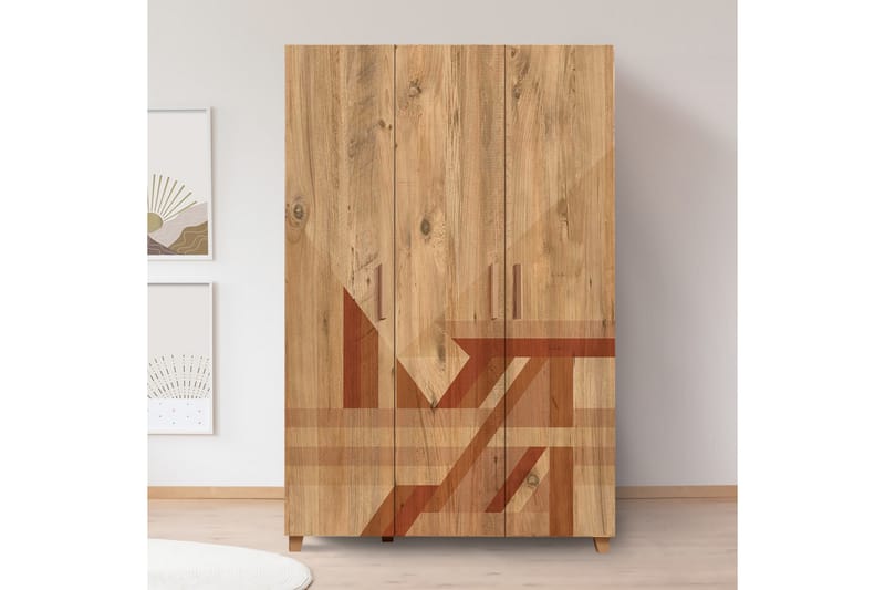Garderob Leva 120x189 cm Brun - Hanah Home - Förvaring - Garderober & garderobssystem
