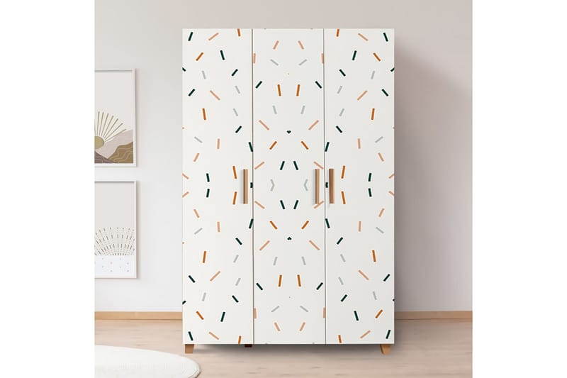 Garderob Leva 120x189 cm Brun/Vit - Hanah Home - Förvaring - Garderober & garderobssystem