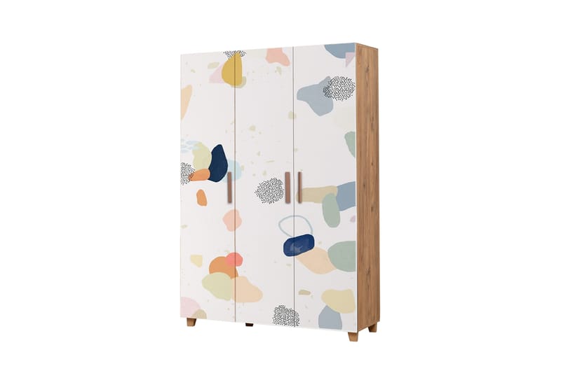 Garderob Leva 120x189 cm Brun/Vit - Hanah Home - Förvaring - Garderober & garderobssystem