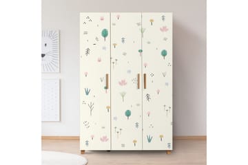 Garderob Leva 120x189 cm Brun/Vit - Hanah Home - Förvaring - Garderober & garderobssystem