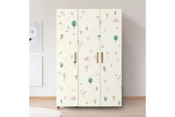 Leva Garderob 120x189 cm Brun/Vit - Hanah Home - Förvaring - Garderober & garderobssystem