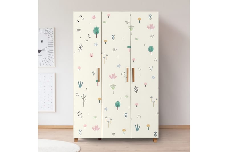Leva Garderob 120x189 cm Brun/Vit - Hanah Home - Förvaring - Garderober & garderobssystem