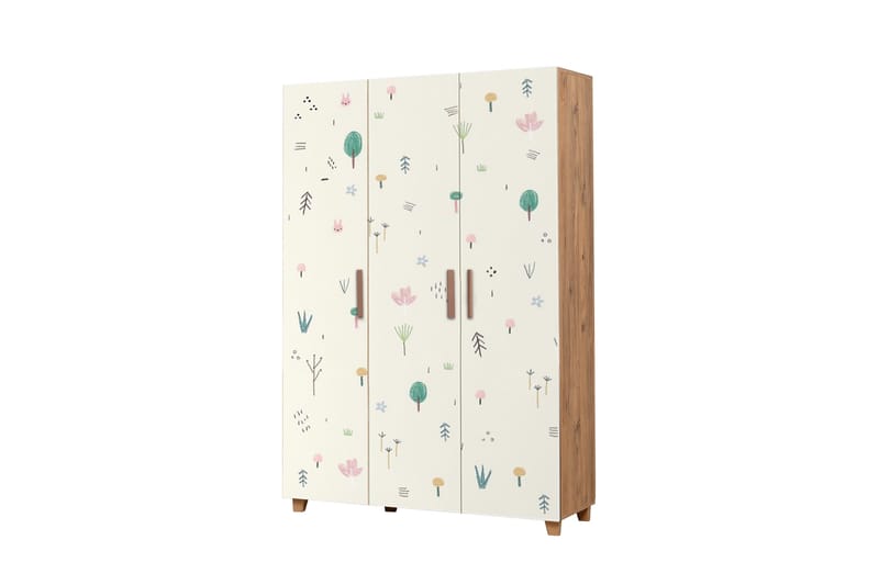Leva Garderob 120x189 cm Brun/Vit - Hanah Home - Förvaring - Garderober & garderobssystem