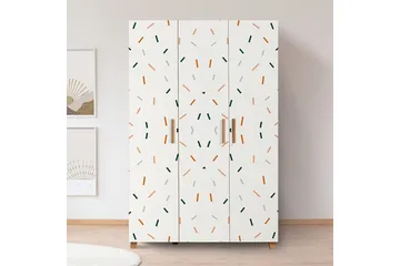 Leva Garderob 120x189 cm Brun/Vit - Hanah Home - Förvaring - Garderober & garderobssystem