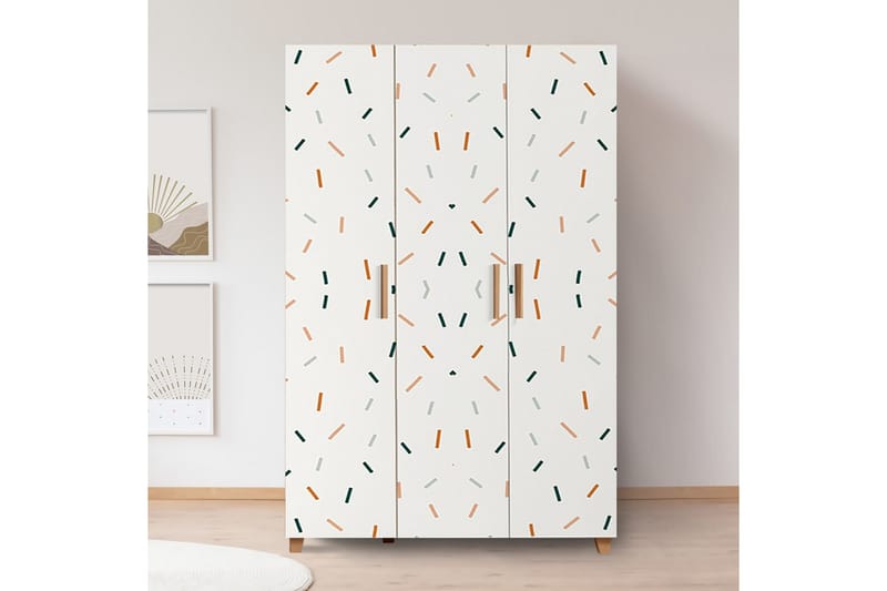 Leva Garderob 120x189 cm Brun/Vit - Hanah Home - Förvaring - Garderober & garderobssystem