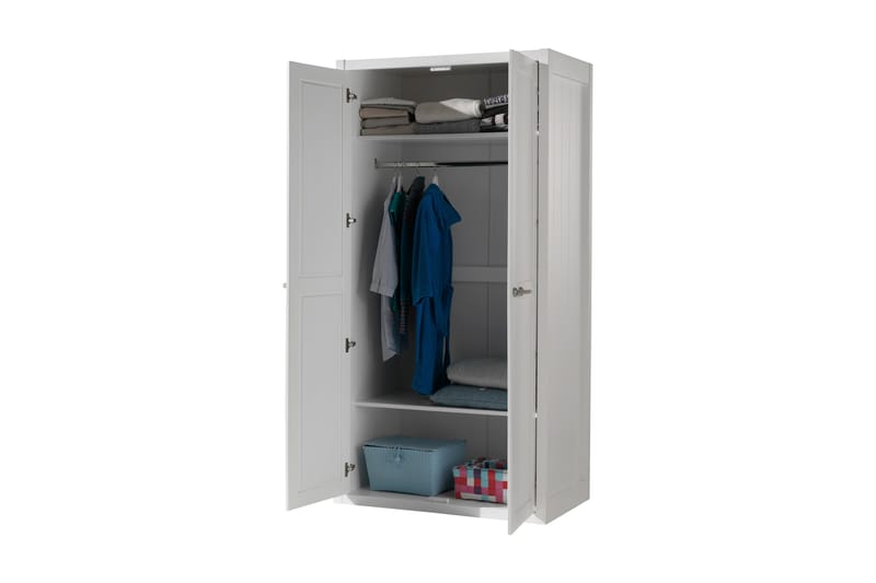 Garderob Leysone 2 Dörrar - Vit - Garderober & garderobssystem - Barngarderob - Garderobsskåp