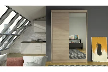 Garderob Lino LED-belysning - Ek - Förvaring - Garderober & garderobssystem