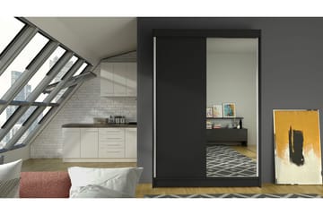 Garderob Lino LED-belysning - Svart - Förvaring - Garderober & garderobssystem