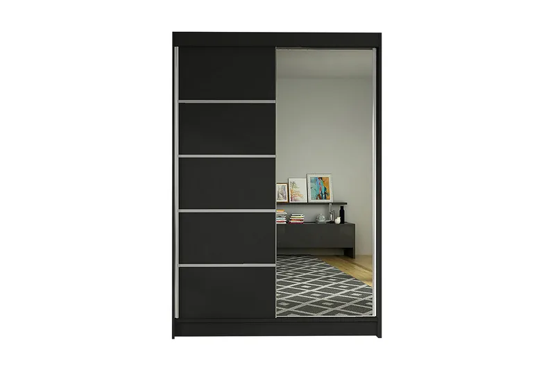 Garderob Lino LED-belysning, Svart