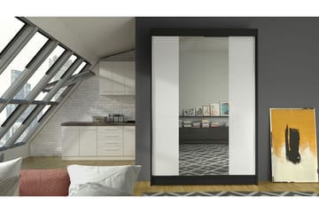 Garderob Lino LED-belysning - Svart/Vit - Förvaring - Garderober & garderobssystem