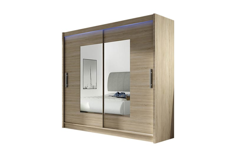 Garderob London 180x57x215 cm - Beige - Förvaring - Garderober & garderobssystem