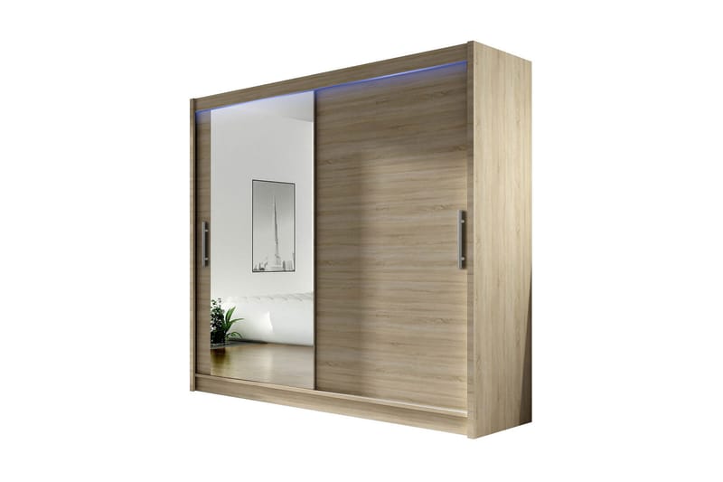 Garderob London 180x57x215 cm - Beige - Förvaring - Garderober & garderobssystem