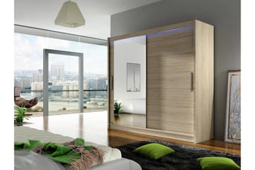 Garderob London 180x57x215 cm - Beige - Förvaring - Garderober & garderobssystem