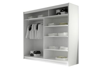 Garderob London 180x57x215 cm - Svart - Förvaring - Garderober & garderobssystem