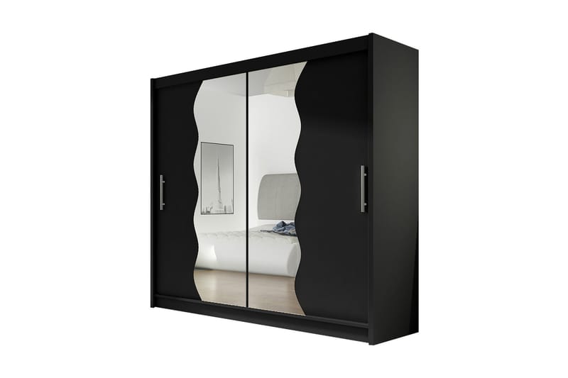 Garderob London 180x57x215 cm - Svart - Förvaring - Garderober & garderobssystem