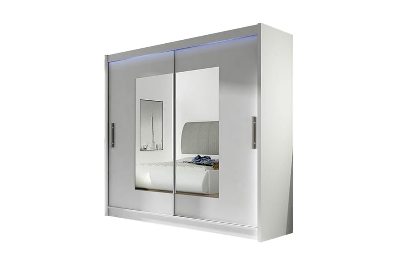 Garderob London 180x57x215 cm - Vit - Förvaring - Garderober & garderobssystem