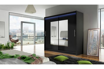 Garderob London 180x57x215 cm - Vit - Förvaring - Garderober & garderobssystem