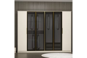 Garderob Luxe 270 cm - Guld/Vit - Förvaring - Garderober & garderobssystem