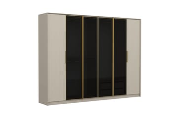 Garderob Luxe 270 cm - Guld/Vit - Förvaring - Garderober & garderobssystem