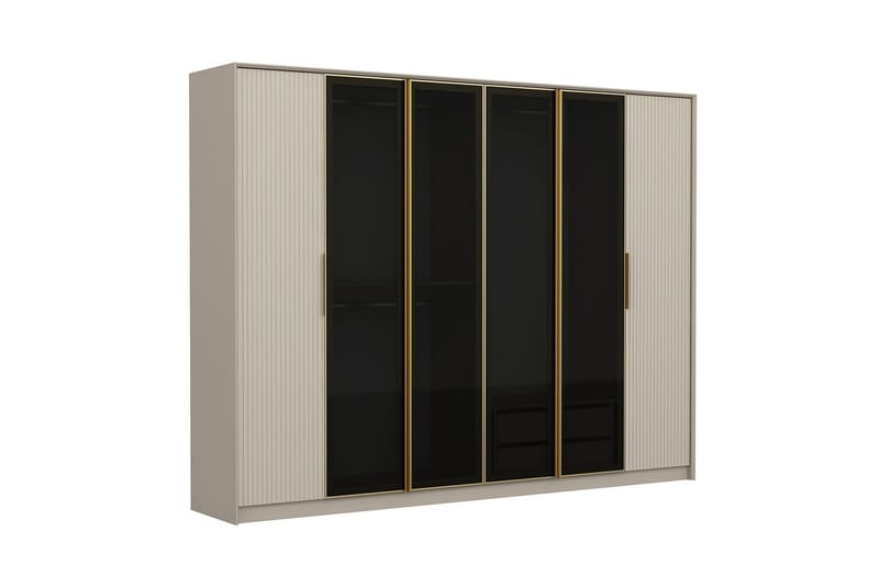 Garderob Luxe 270 cm - Guld/Vit - Förvaring - Garderober & garderobssystem