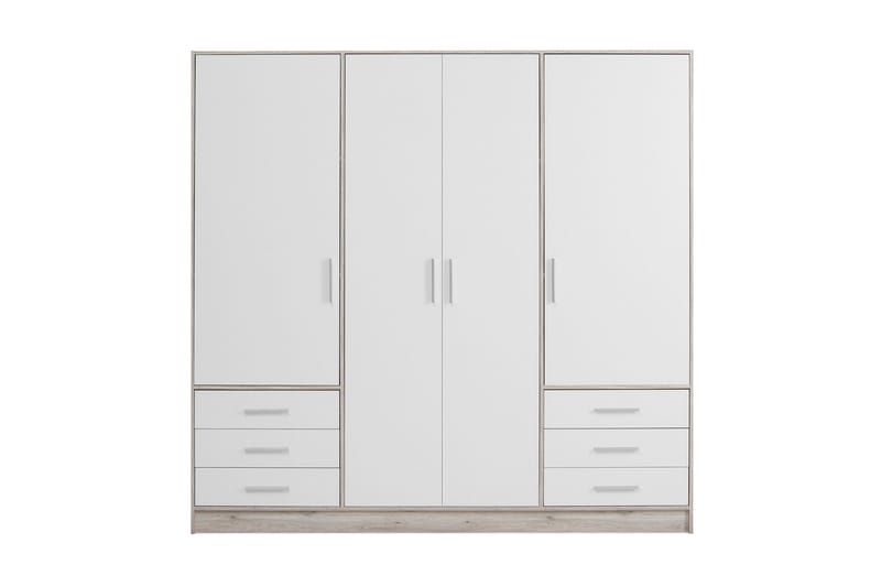 Garderob Lyoth 207 cm - Brun|Vit - Garderobsskåp - Garderober & garderobssystem