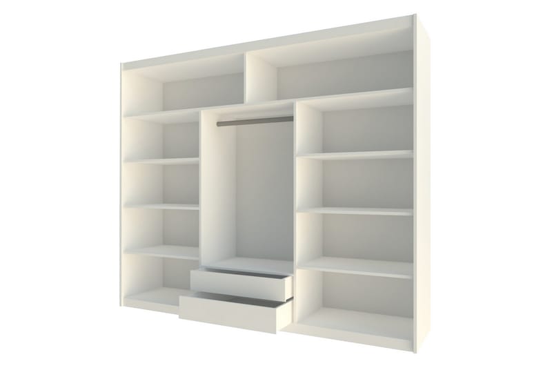 Garderob Malibu 250x61x215 cm - Beige - Förvaring - Garderober & garderobssystem