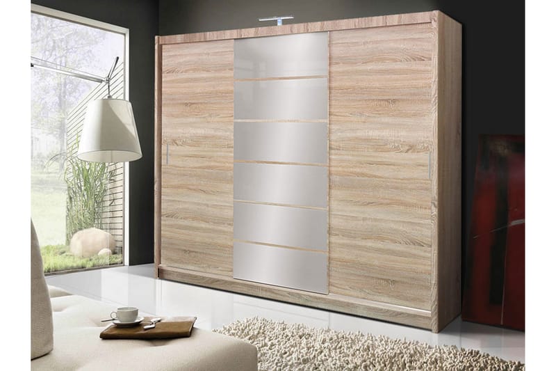 Garderob Malibu 250x61x215 cm - Beige - Förvaring - Garderober & garderobssystem