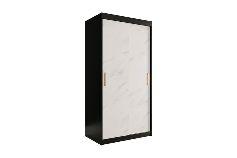 Garderob Marmesa 100 cm Marmormönster - Svart/Vit/Guld - Garderober & garderobssystem - Garderobsskåp