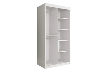 Garderob Marmesa 100 cm Marmormönster - Vit/Svart/Guld - Förvaring - Garderober & garderobssystem