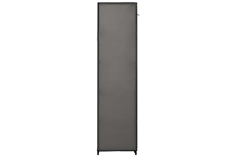 Garderob med fack och stänger grå 150x45x176 cm tyg - Grå - Garderober & garderobssystem