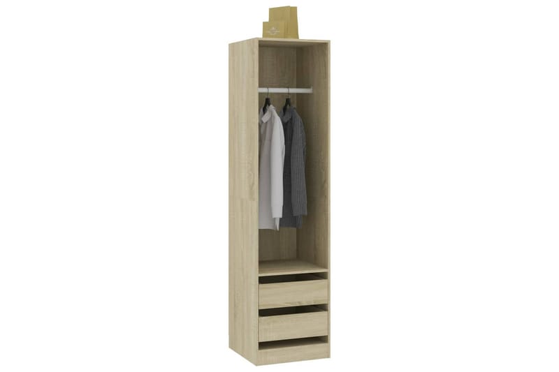 Garderob med lådor sonoma-ek 50x50x200 cm spånskiva - Ek - Garderober & garderobssystem - Garderobsskåp