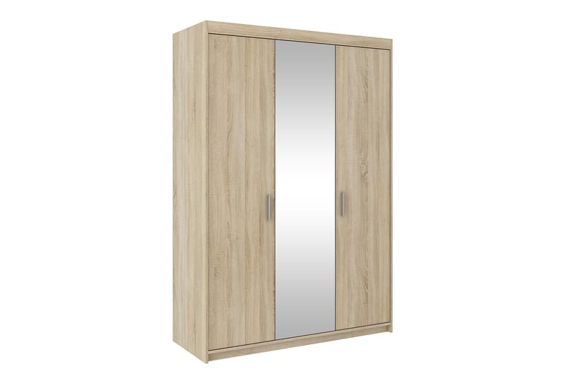Garderob med Spegel Falcioni 133 cm - Trä/natur - Förvaring - Garderober & garderobssystem